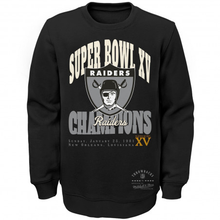 MITCHELL & NESS YOUTH RAIDERS VINTAGE CHAMPS FLEECE CREWNECK SWEATSHIRT