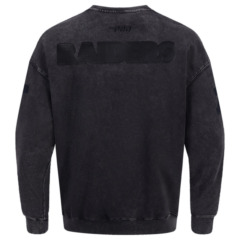 PRO STANDARD RAIDERS VINTAGE VANGUARD ENZYME WASH CREWNECK SWEATSHIRT