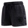 PRO STANDARD WOMENS RAIDERS VINTAGE CRYSTALLINE ENZYME WASH SHORTS