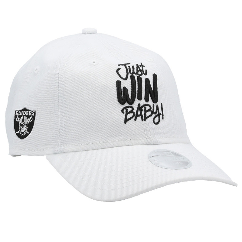 NEW ERA WOMENS RAIDERS 9TWENTY WHITE JUST WIN BABY CAP