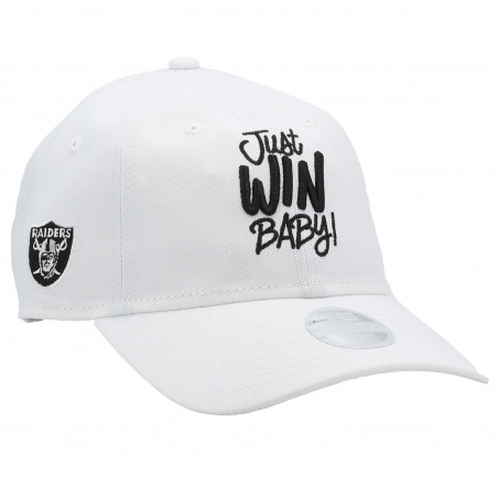 NEW ERA WOMENS RAIDERS 9TWENTY WHITE JUST WIN BABY CAP