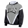 WEAR BY ERIN ANDREWS WOMENS RAIDERS FULL-ZIP HOODED WINDBREAKER JACKET