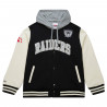 MITCHELL & NESS RAIDERS COURTSIDE FLEECE BUTTON FRONT JACKET