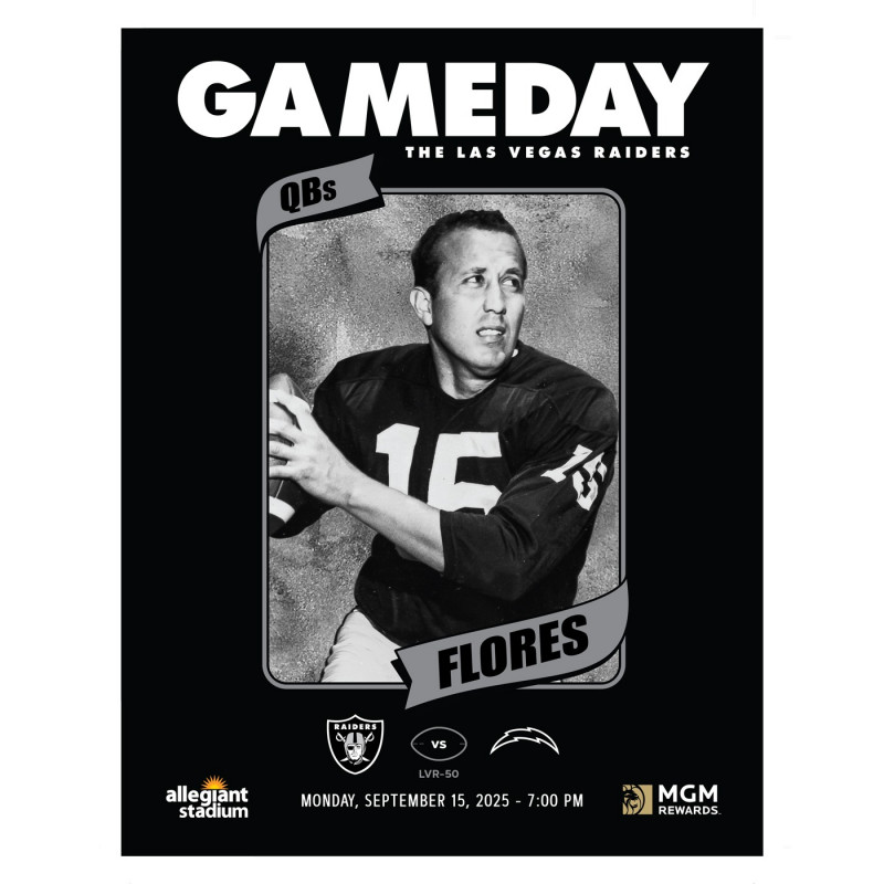 LAS VEGAS RAIDERS 2025 GAME DAY PROGRAM VS. CHARGERS