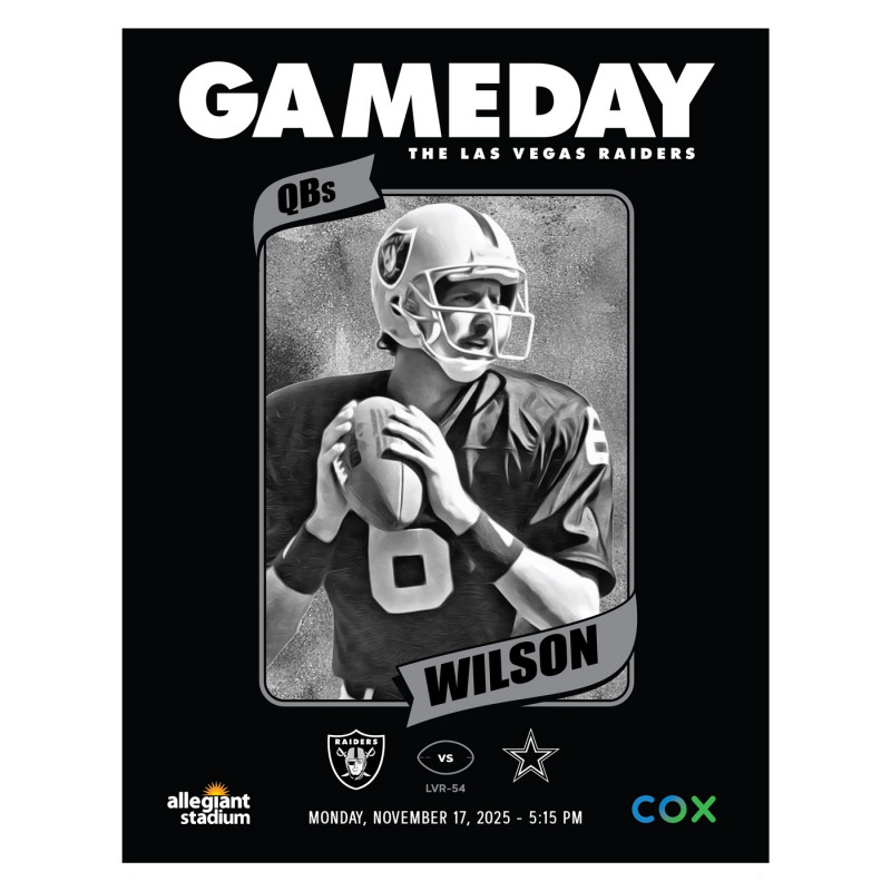 LAS VEGAS RAIDERS 2025 GAME DAY PROGRAM VS. COWBOYS