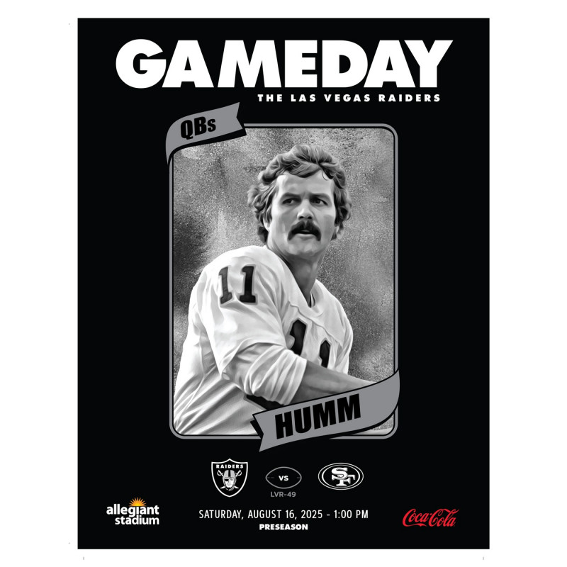 LAS VEGAS RAIDERS 2025 PRESEASON GAME DAY PROGRAM VS. 49ERS