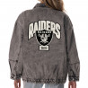 WOMENS RAIDERS OVERSIZED DENIM CARGO JACKET