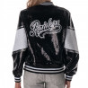 WOMENS RAIDERS SCRIPT SEQUIN BOMBER JACKET