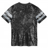 GIRLS YOUTH RAIDERS GLAM STRIPE SEQUIN V-NECK TEE