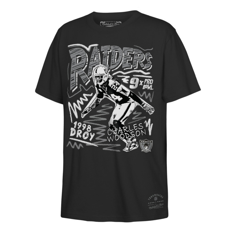 MITCHELL & NESS YOUTH RAIDERS CHARLES WOODSON CHALKED UP TEE