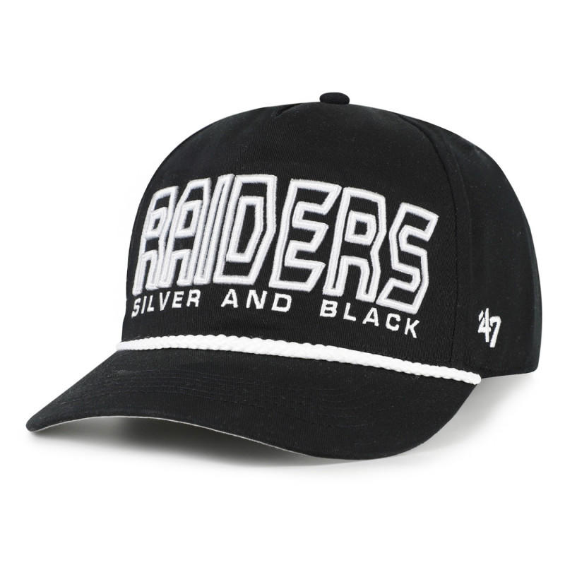 '47 RAIDERS BYLINE SILVER AND BLACK HITCH CAP