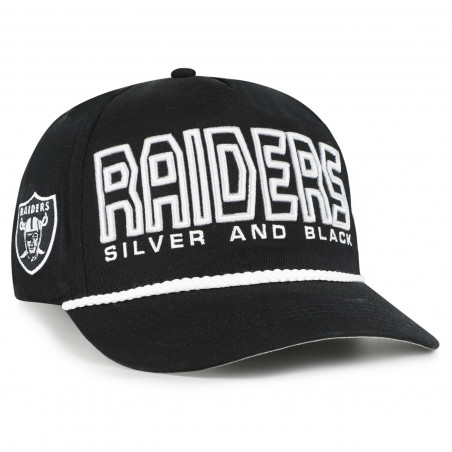 '47 RAIDERS BYLINE SILVER AND BLACK HITCH CAP