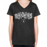 NEW ERA GIRLS YOUTH RAIDERS V-NECK FLIP SEQUIN 2.0 TEE