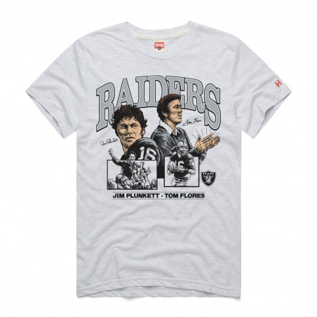 HOMAGE RAIDERS HISPANIC HERITAGE PLUNKETT AND FLORES TEE