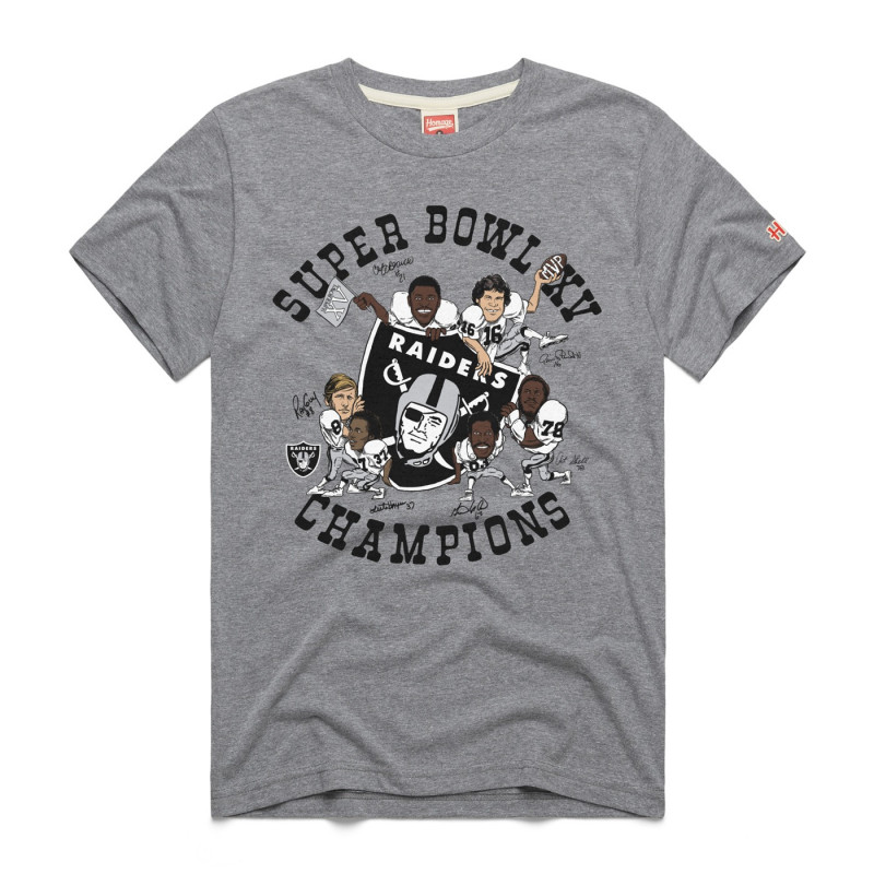 HOMAGE RAIDERS SUPER BOWL XV 45TH ANNIVERSARY ALUMNI PLAYERS TEE