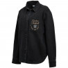WEAR BY ERIN ANDREWS WOMENS RAIDERS WASHED OVERSIZED BUTTON DOWN SHIRT