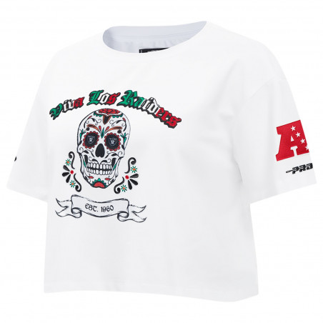 PRO STANDARD WOMENS VIVA LOS RAIDERS SUGAR SKULL TEE
