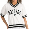 WOMENS RAIDERS INFINITE CHARM VNECK SHORT SLEEVE SWEATER