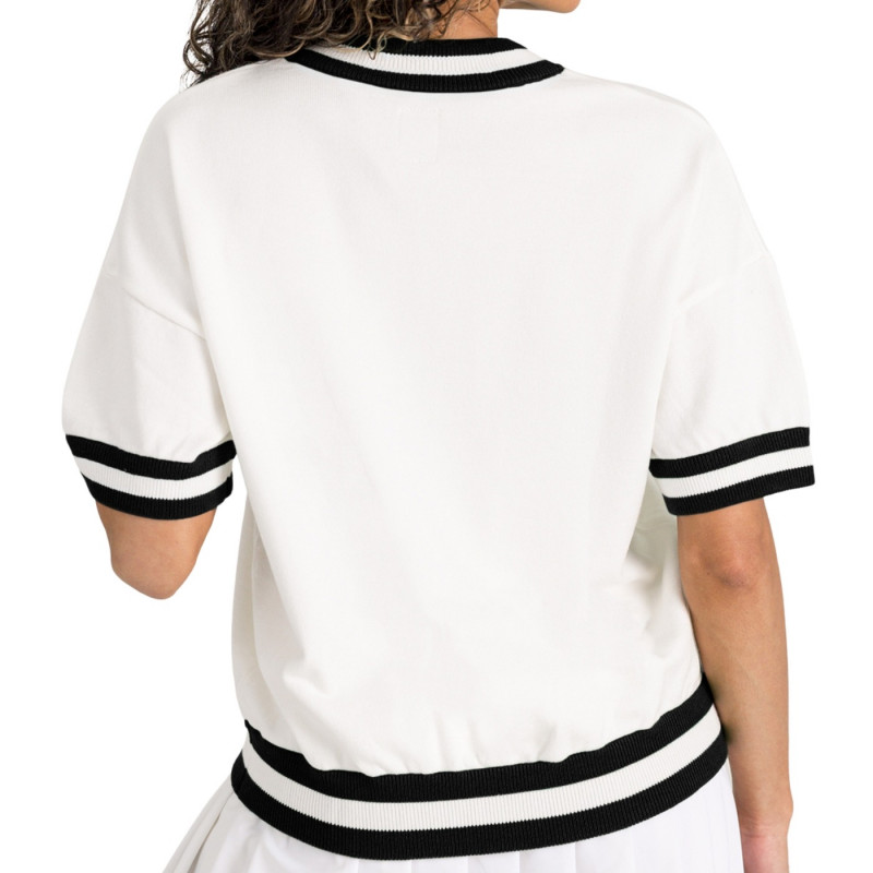 WOMENS RAIDERS INFINITE CHARM VNECK SHORT SLEEVE SWEATER