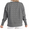 WOMENS RAIDERS MOST WANTED RHINESTONE VNECK PULLOVER