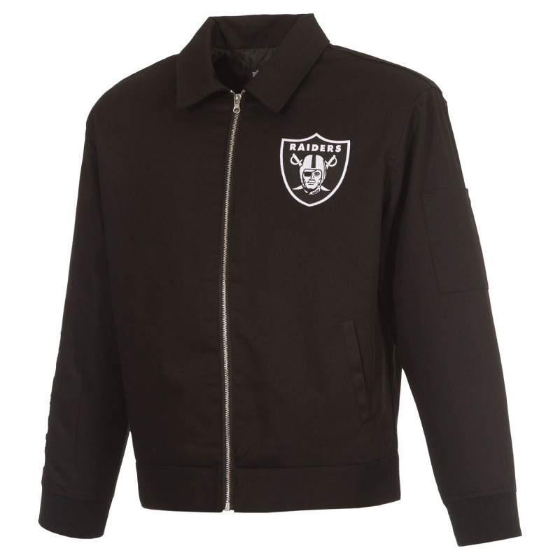 JH DESIGN LAS VEGAS RAIDERS TWILL WORKWEAR JACKET