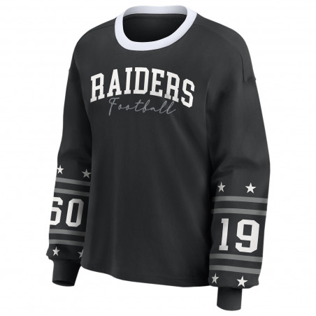 WEAR BY ERIN ANDREWS WOMENS RAIDERS SPORT LONG SLEEVE TEE