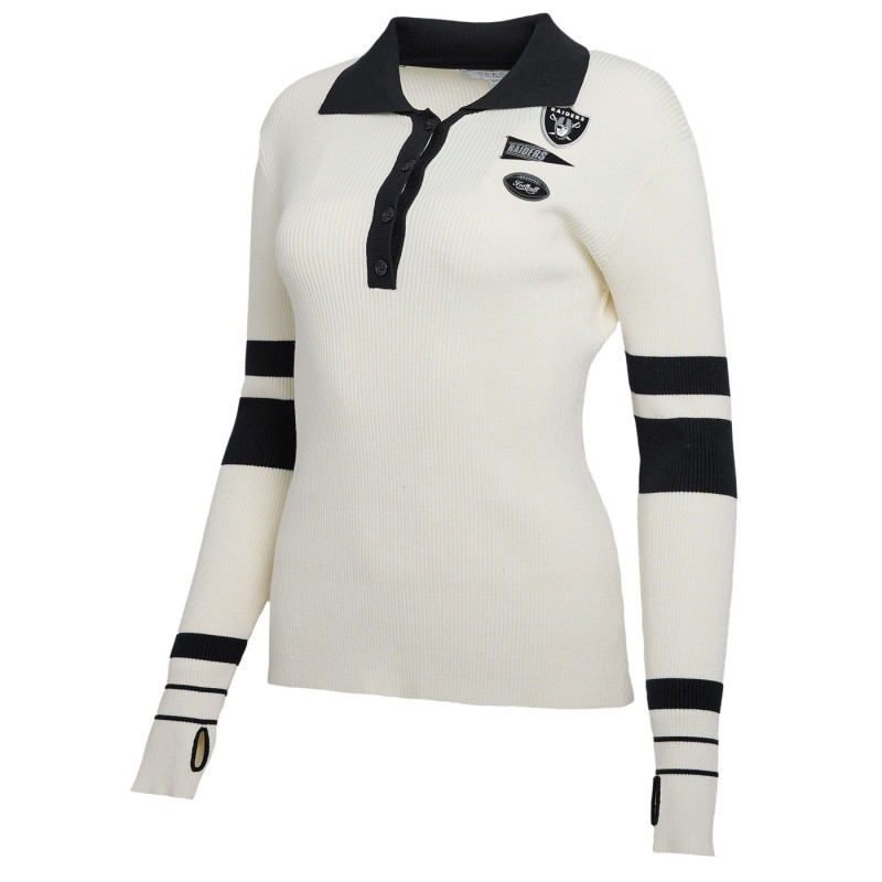 WEAR BY ERIN ANDREWS WOMENS RAIDERS RIB POLO