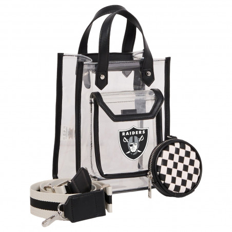 WEAR BY ERIN ANDREWS RAIDERS CLEAR STADIUM CROSSBODY BAG