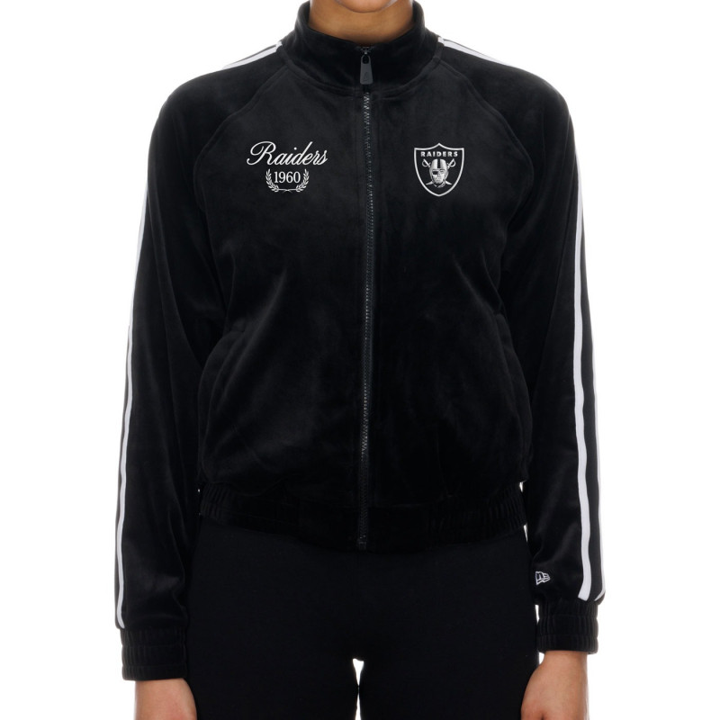 NEW ERA WOMENS RAIDERS THROWBACK PREP TRACK JACKET