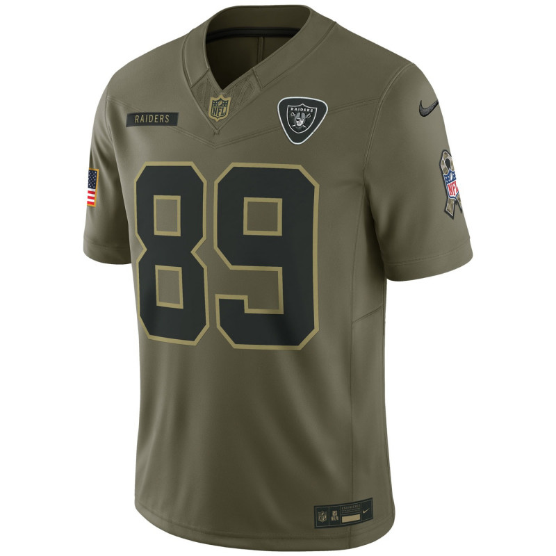 NIKE RAIDERS BROCK BOWERS 2025 SALUTE TO SERVICE JERSEY