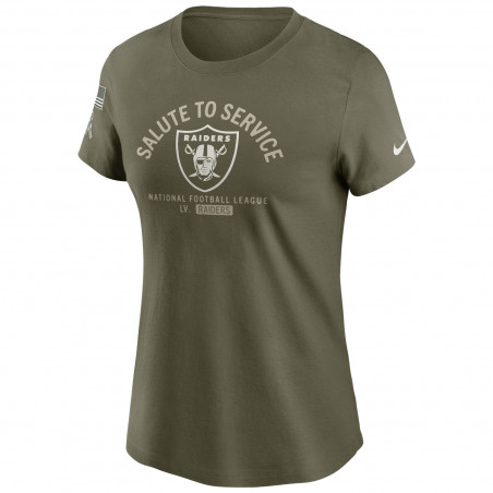 NIKE WOMENS LAS VEGAS RAIDERS 2025 SALUTE TO SERVICE TEE