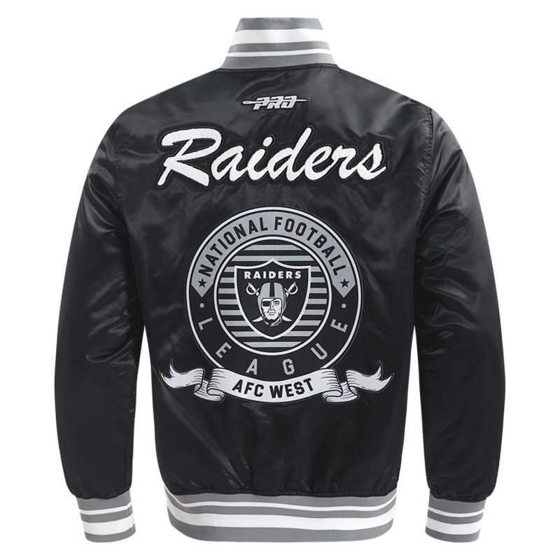 PRO STANDARD RAIDERS TEAM BADGE RIB SATIN JACKET