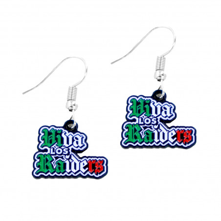 WOMENS VIVA LOS RAIDERS DANGLER EARRINGS