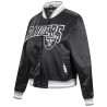 PRO STANDARD WOMENS RAIDERS CREST EMBLEM RIB SATIN JACKET