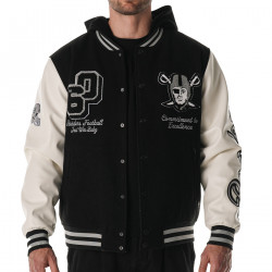 UNISEX RAIDERS HOODED VARSITY WOOL JACKET