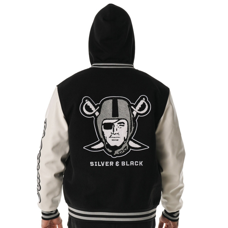UNISEX RAIDERS HOODED VARSITY WOOL JACKET