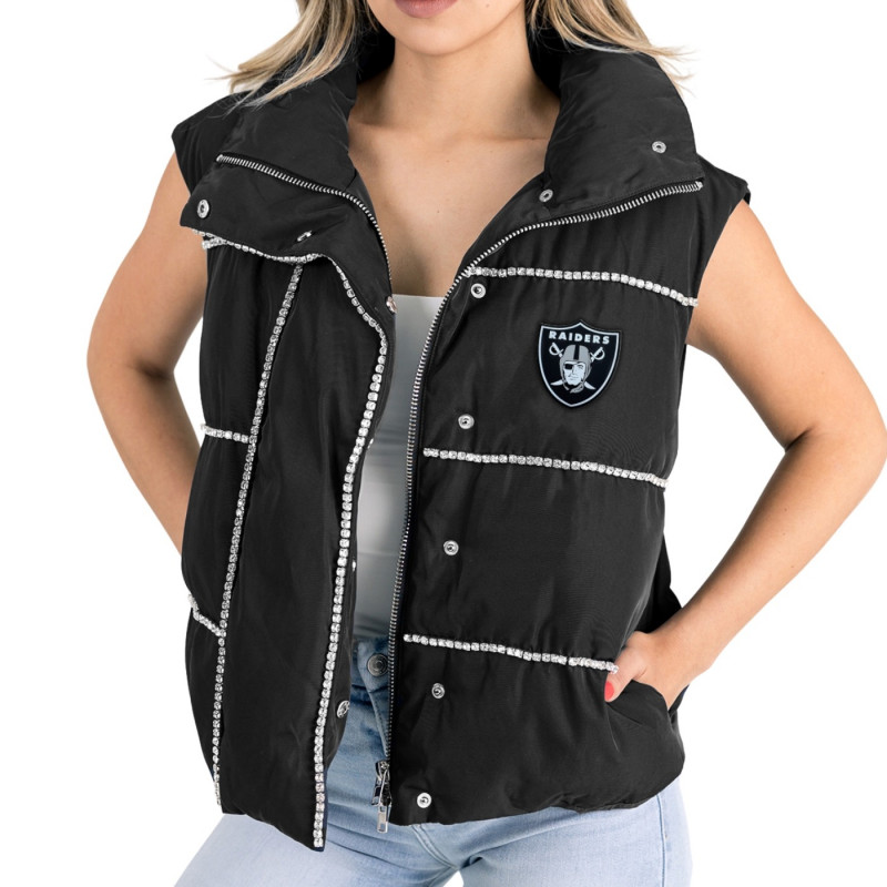 WOMENS RAIDERS MAKE IT SHINE BLACK VEST