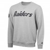 STARTER RAIDERS HERITAGE WORDMARK 2.0 GRAY CREWNECK SWEATSHIRT