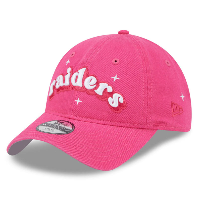 NEW ERA GIRLS YOUTH RAIDERS 9TWENTY PINK CHEER CAP