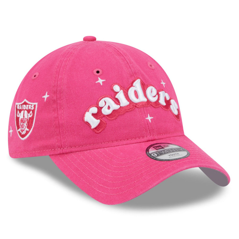 NEW ERA GIRLS YOUTH RAIDERS 9TWENTY PINK CHEER CAP