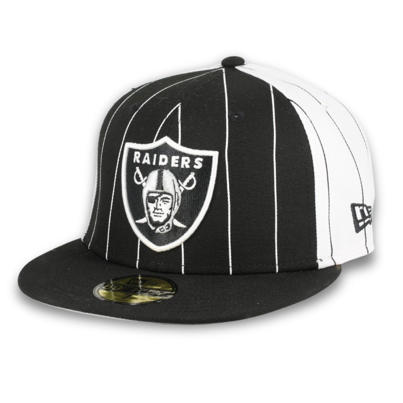 NEW ERA 59FIFTY RAIDERS PINSTRIPE CAP