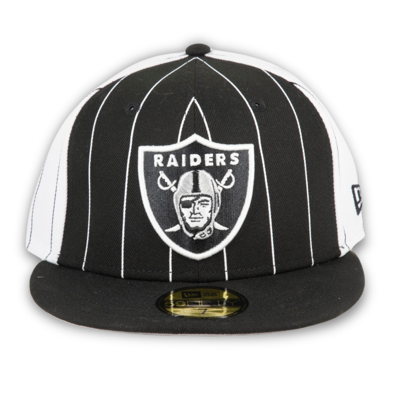 NEW ERA 59FIFTY RAIDERS PINSTRIPE CAP