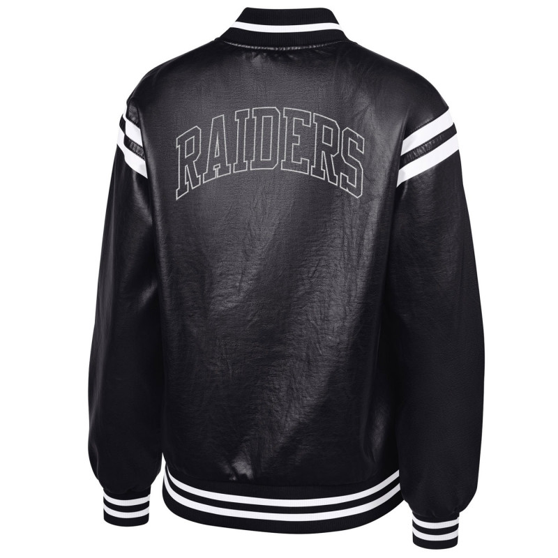 STARTER WOMENS HIGH HEAT LEATHER VARSITY JACKET