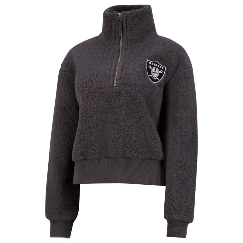 Icer Womens Raiders High Country Sherpa Quarter-Zip | Official Raiders Quarter-Zip Sale