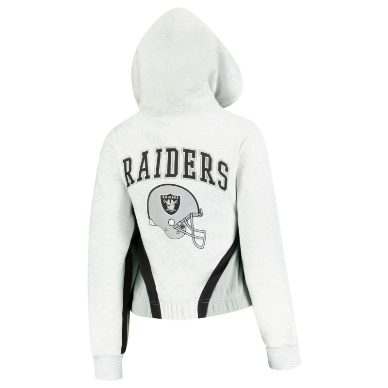 ICER WOMENS RAIDERS LEVEL UP CROPPED FULL-ZIP HOODIE