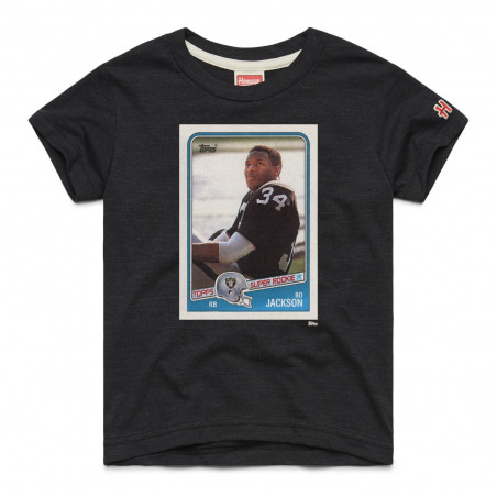 HOMAGE YOUTH RAIDERS BO JACKSON 1988 TOPPS FOOTBALL PLAYER CARD TEE