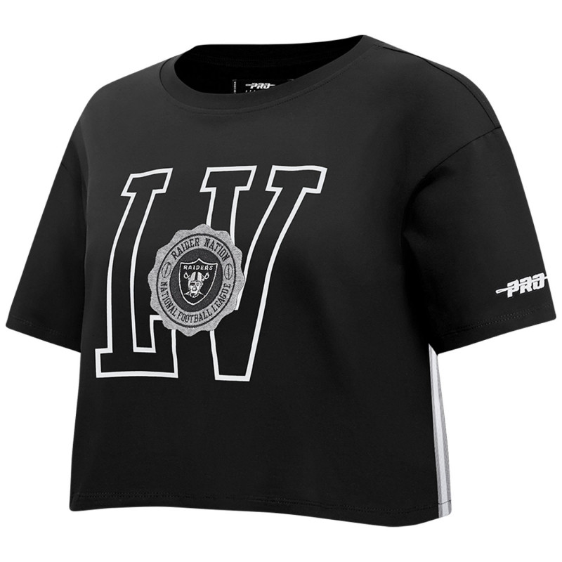 PRO STANDARD WOMENS RAIDERS CREST EMBLEM BOYFRIEND TEE