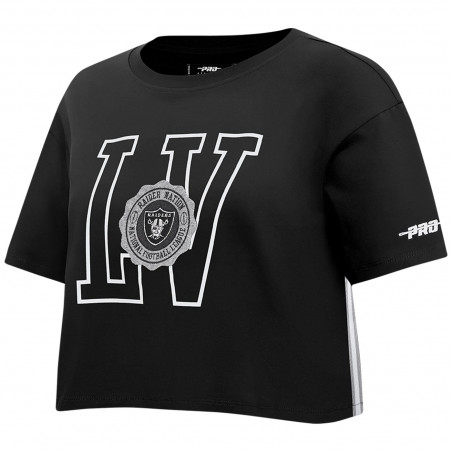 PRO STANDARD WOMENS RAIDERS CREST EMBLEM BOYFRIEND TEE