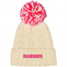 GIRLS YOUTH RAIDERS PINK POM KNIT CAP