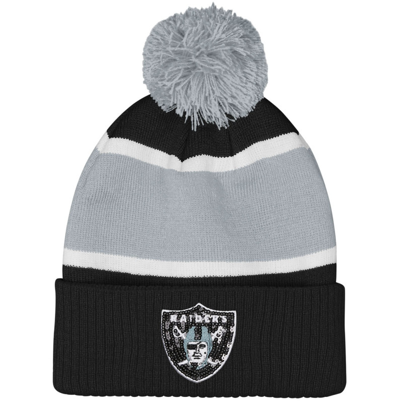 GIRLS RAIDERS LETS PLAY POM KNIT CAP
